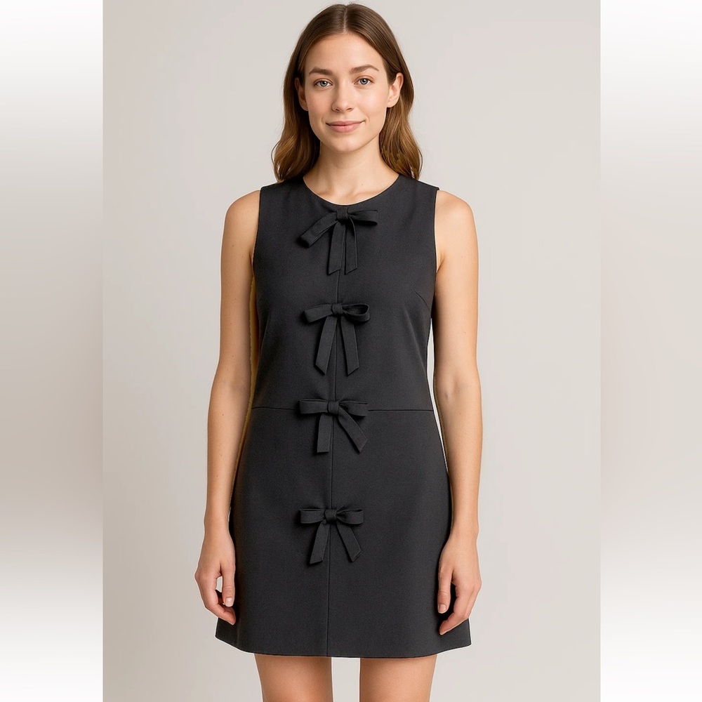 ⚡️ Vintage Dirk van Saene Little Black Dress with Bows - Size 2